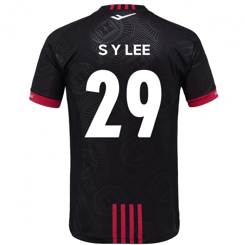 DanxenレディースSeong-Yun Lee#29ブラック レッドホームシャツ2025/26ジャージーユニフォーム