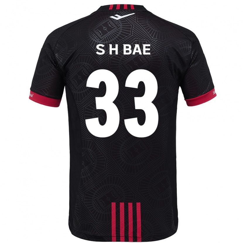 DanxenレディースHyun-Seo Bae#33ブラック レッドホームシャツ2025/26ジャージーユニフォーム