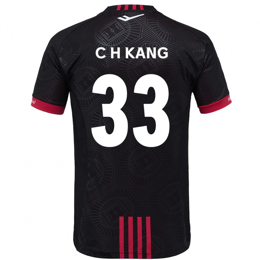 DanxenレディースChang-Hwa Kang#33ブラック レッドホームシャツ2025/26ジャージーユニフォーム