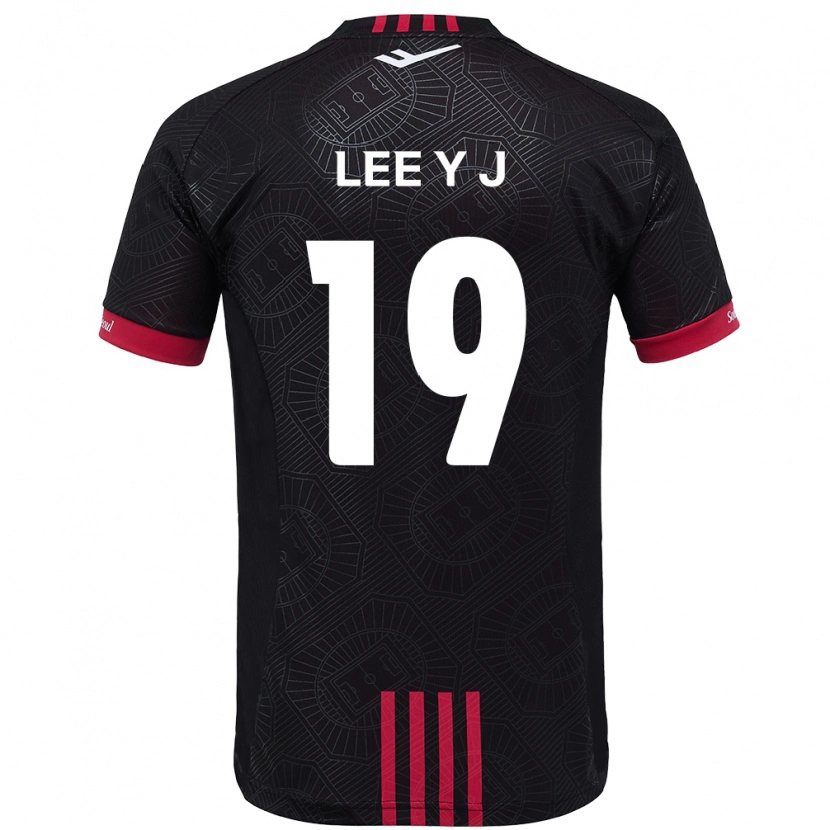 DanxenレディースLee Ye-Jin#19ブラック レッドホームシャツ2025/26ジャージーユニフォーム