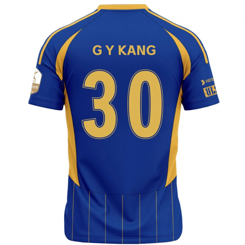 DanxenレディースYun-Gu Kang#30ロイヤルブルー イエローホームシャツ2025/26ジャージーユニフォーム