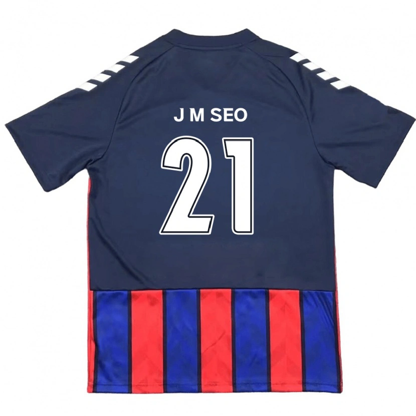 DanxenレディースJae-Min Seo#21ロイヤルブルー レッドホームシャツ2025/26ジャージーユニフォーム
