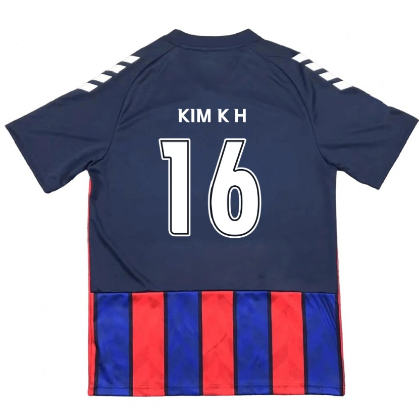 DanxenレディースKim Kyeong-Hee#16ロイヤルブルー レッドホームシャツ2025/26ジャージーユニフォーム