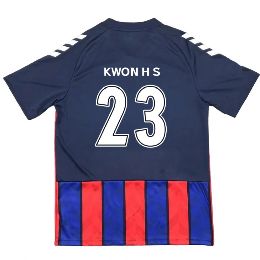 DanxenレディースKwon Hui-Seon#23ロイヤルブルー レッドホームシャツ2025/26ジャージーユニフォーム