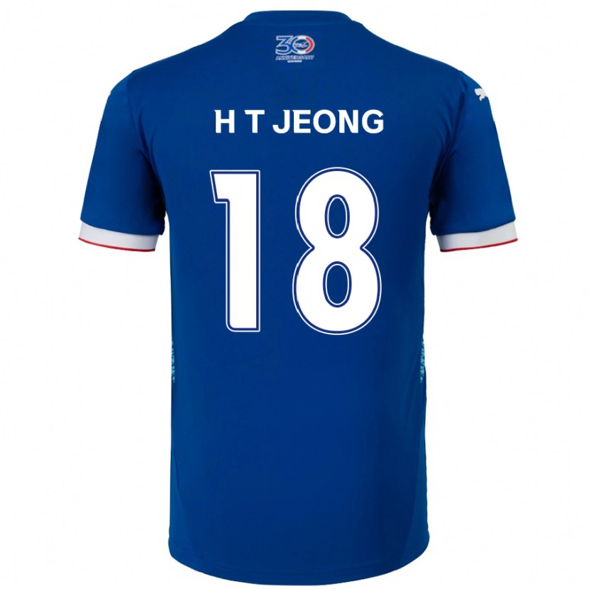 DanxenレディースTae-Hwan Jeong#18ロイヤルブルー ホワイトホームシャツ2025/26ジャージーユニフォーム