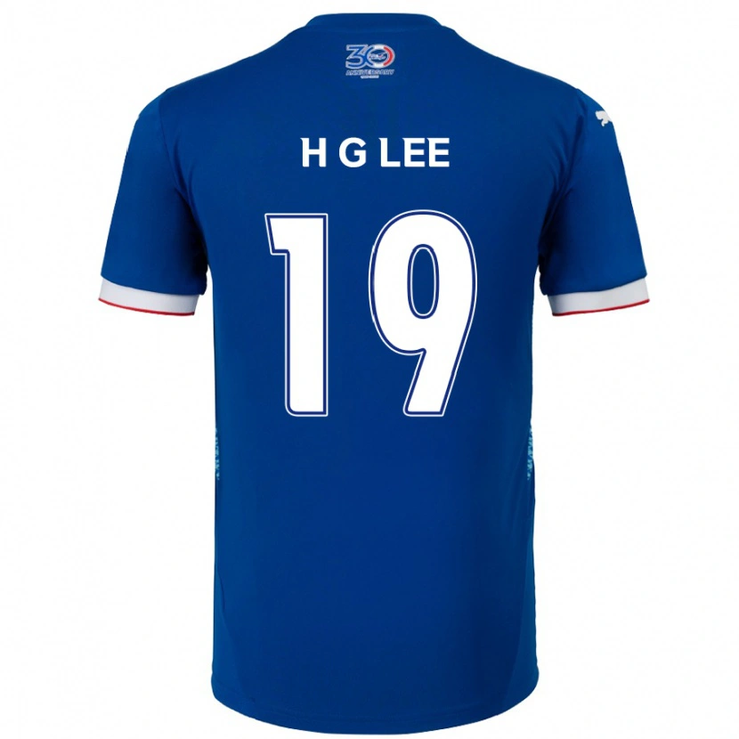 DanxenレディースGeon-Hee Lee#19ロイヤルブルー ホワイトホームシャツ2025/26ジャージーユニフォーム