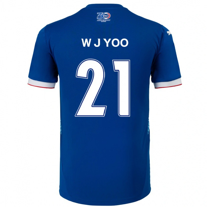 DanxenレディースJin-Wook Yoo#21ロイヤルブルー ホワイトホームシャツ2025/26ジャージーユニフォーム