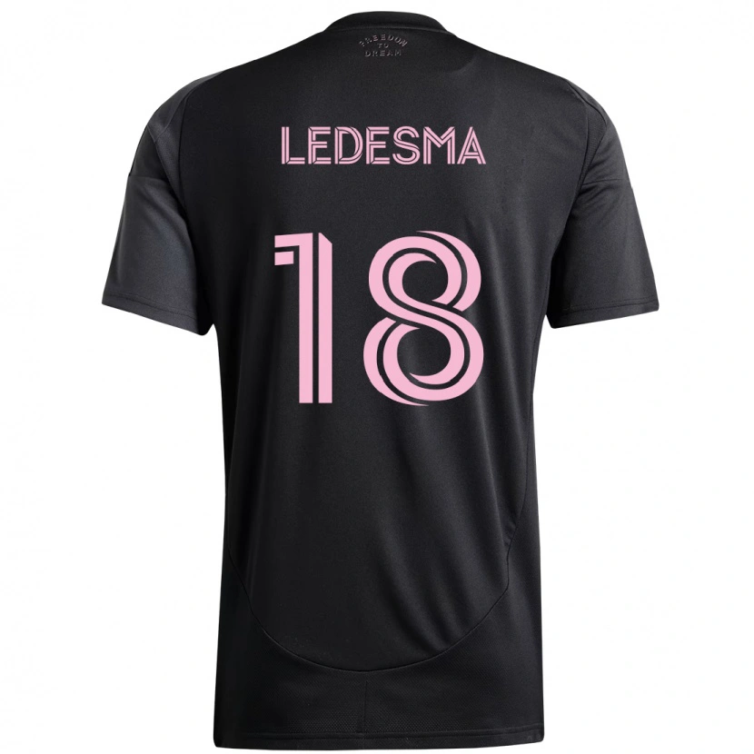 DanxenレディースSantiago Ledesma#18ブラック ピンクアウェイシャツ2025/26ジャージーユニフォーム