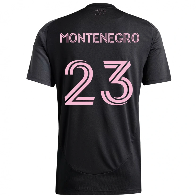 Danxenレディースリカルド・モンテネグロ#23ブラック ピンクアウェイシャツ2025/26ジャージーユニフォーム