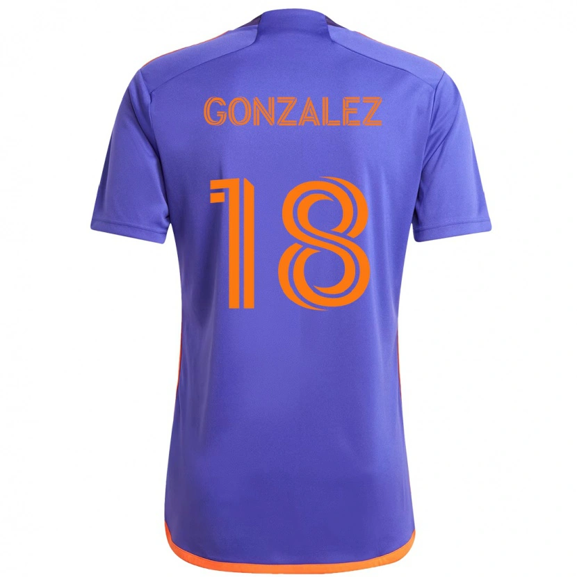 Danxenレディースディエゴ・ゴンザレス#18パープル オレンジアウェイシャツ2025/26ジャージーユニフォーム