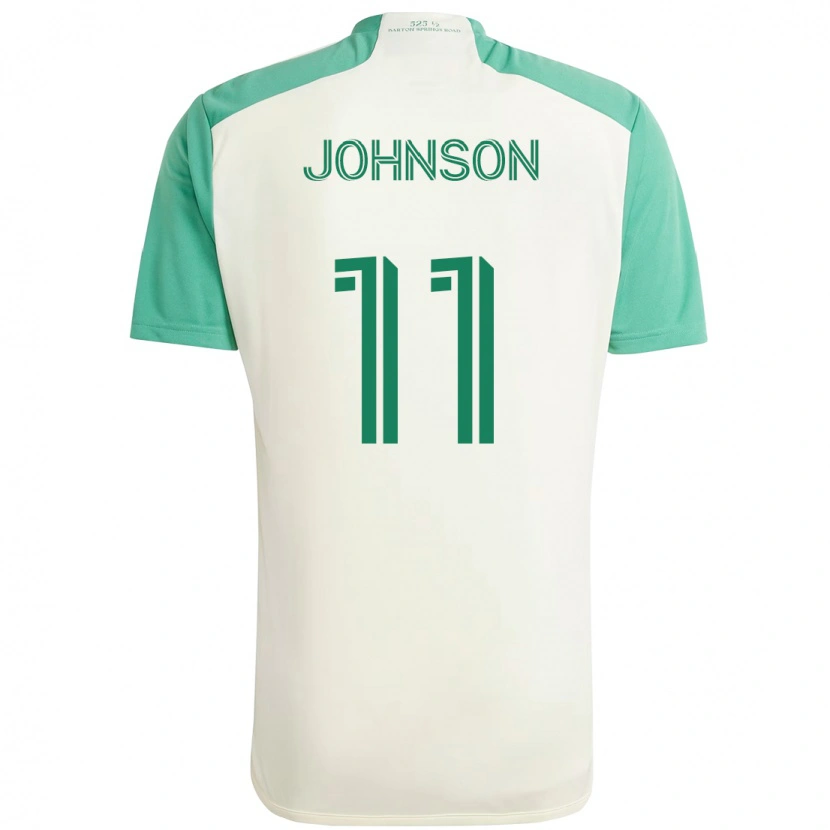DanxenレディースE・J・ジョンソン#11ホワイト グリーンアウェイシャツ2025/26ジャージーユニフォーム