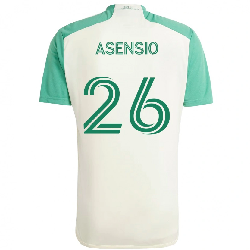 Danxenレディースチャーリー・アセンシオ#26ホワイト グリーンアウェイシャツ2025/26ジャージーユニフォーム