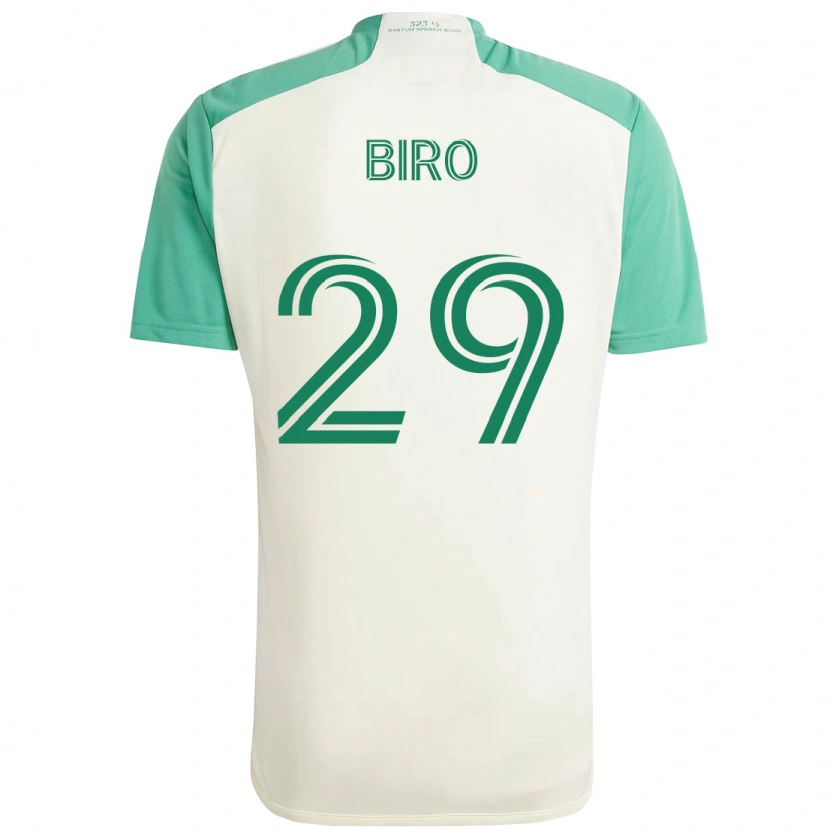 DanxenレディースGuilherme Biro#29ホワイト グリーンアウェイシャツ2025/26ジャージーユニフォーム