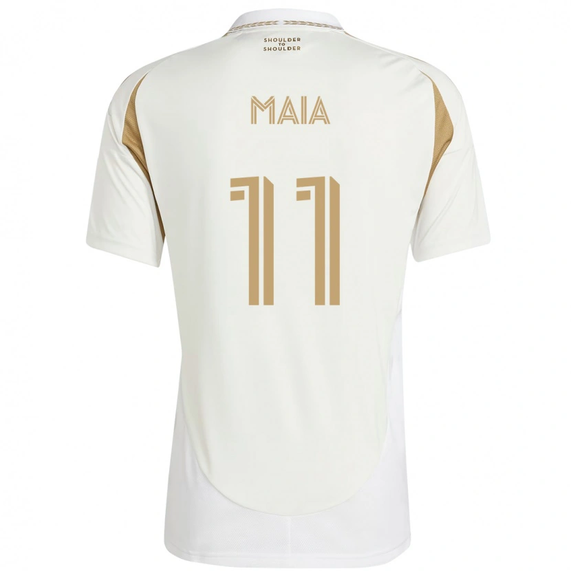 Danxenレディースマテウス・マイア#11ホワイト ブラウンアウェイシャツ2025/26ジャージーユニフォーム