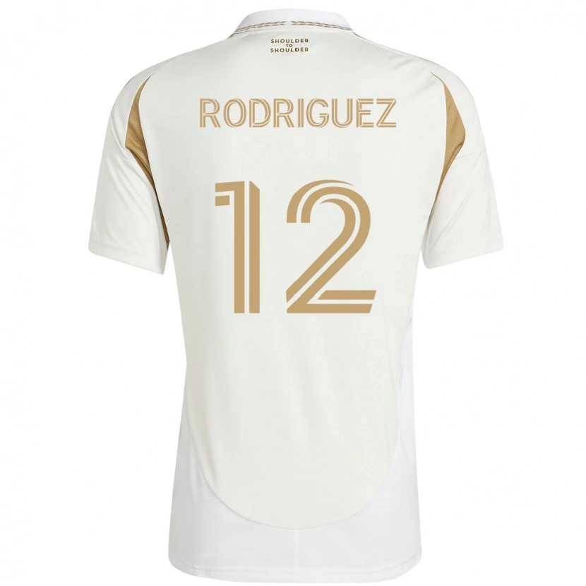 DanxenレディースJeremi Rodriguez#12ホワイト ブラウンアウェイシャツ2025/26ジャージーユニフォーム