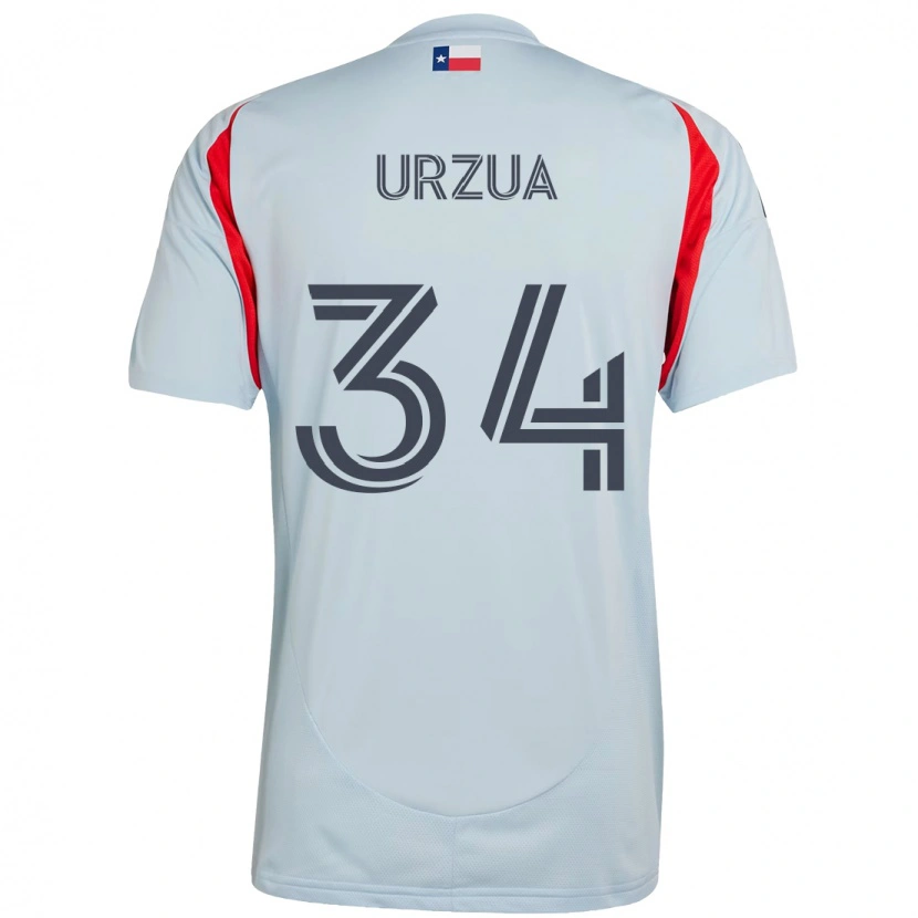 DanxenレディースAlejandro Urzua#34ライトブルー レッドアウェイシャツ2025/26ジャージーユニフォーム