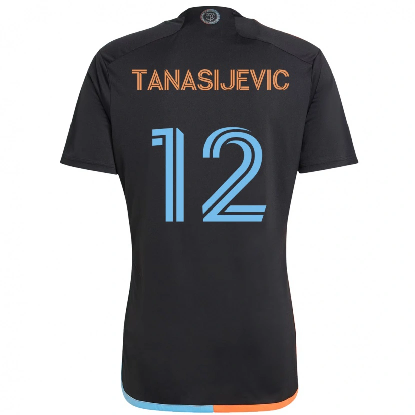 Danxenレディースストラヒニャ・タナシイェヴィッチ#12ブラック ブルー オレンジアウェイシャツ2025/26ジャージーユニフォーム