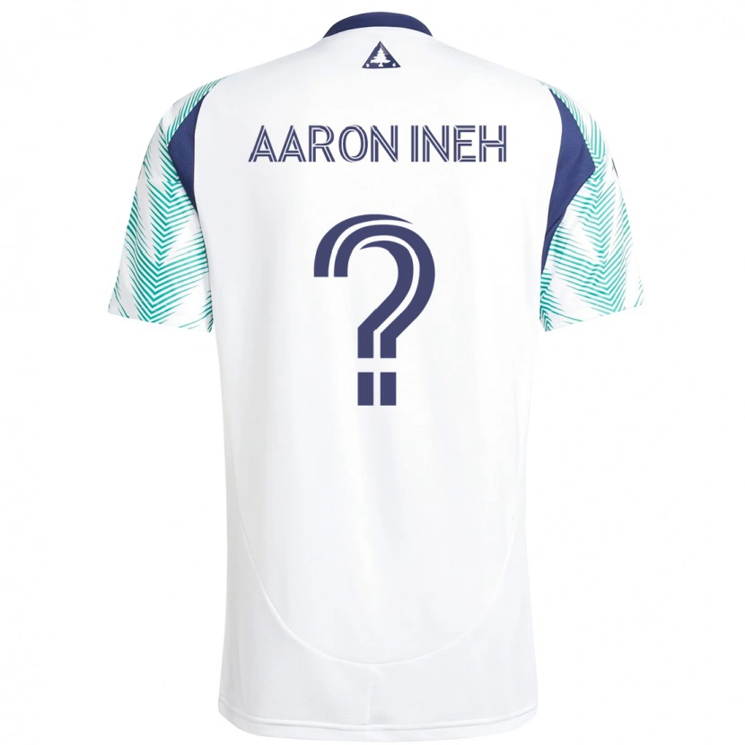 DanxenレディースAaron Ineh#0ホワイト ブルーアウェイシャツ2025/26ジャージーユニフォーム