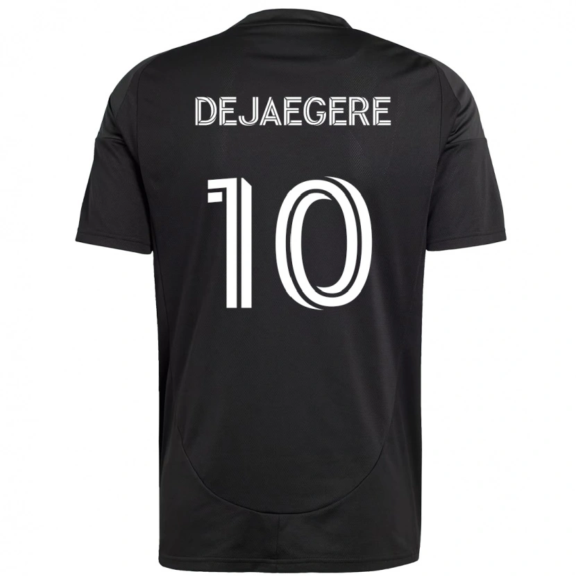 Danxenレディースブレヒト・デヤーゲレ#10ブラック ホワイトアウェイシャツ2025/26ジャージーユニフォーム