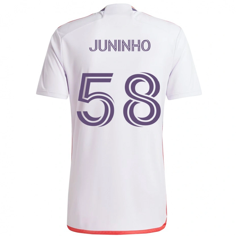 Danxenレディースジュニーニョ・ペルナンブカーノ#58ホワイト パープルアウェイシャツ2025/26ジャージーユニフォーム
