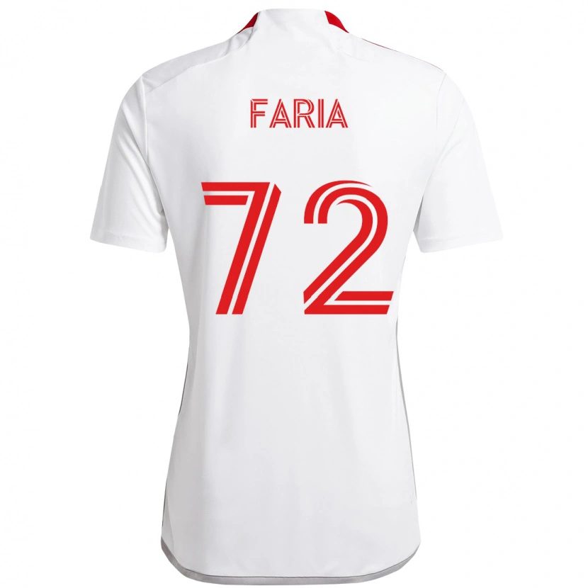 Danxenレディースジョーダン・ファリア#72ホワイト レッドアウェイシャツ2025/26ジャージーユニフォーム