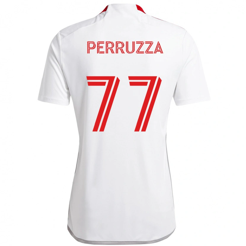 DanxenレディースJordan Perruzza#77ホワイト レッドアウェイシャツ2025/26ジャージーユニフォーム