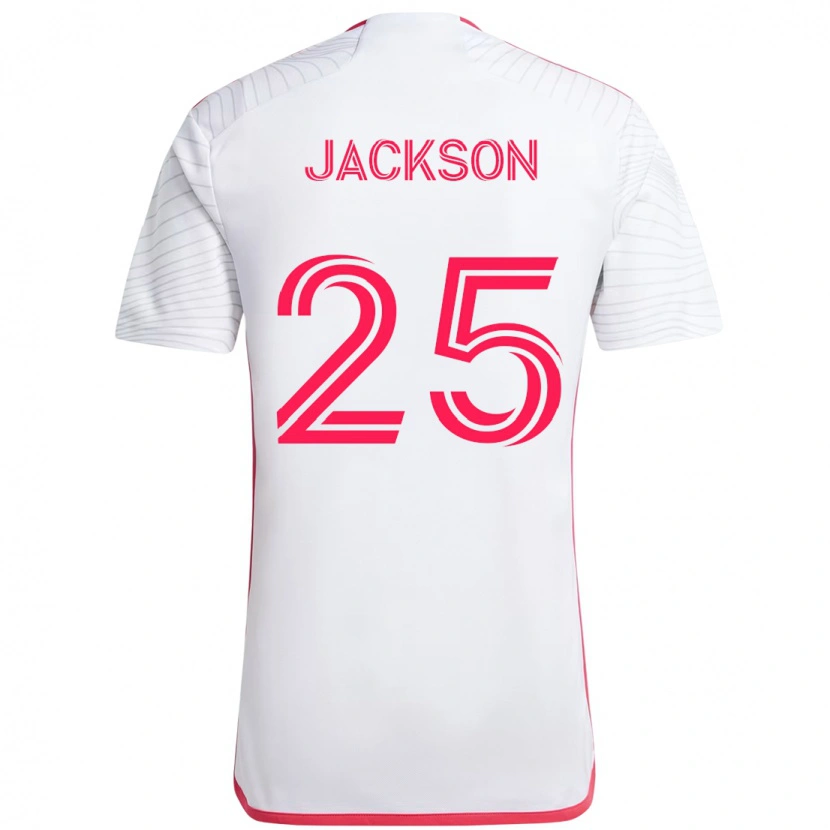 Danxenレディースアジエル・ジャクソン#25ホワイト マゼンタアウェイシャツ2025/26ジャージーユニフォーム