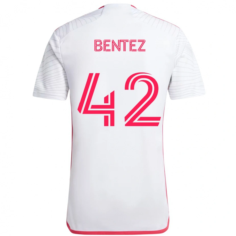 Danxenレディースオスカル・ベニテス#42ホワイト マゼンタアウェイシャツ2025/26ジャージーユニフォーム