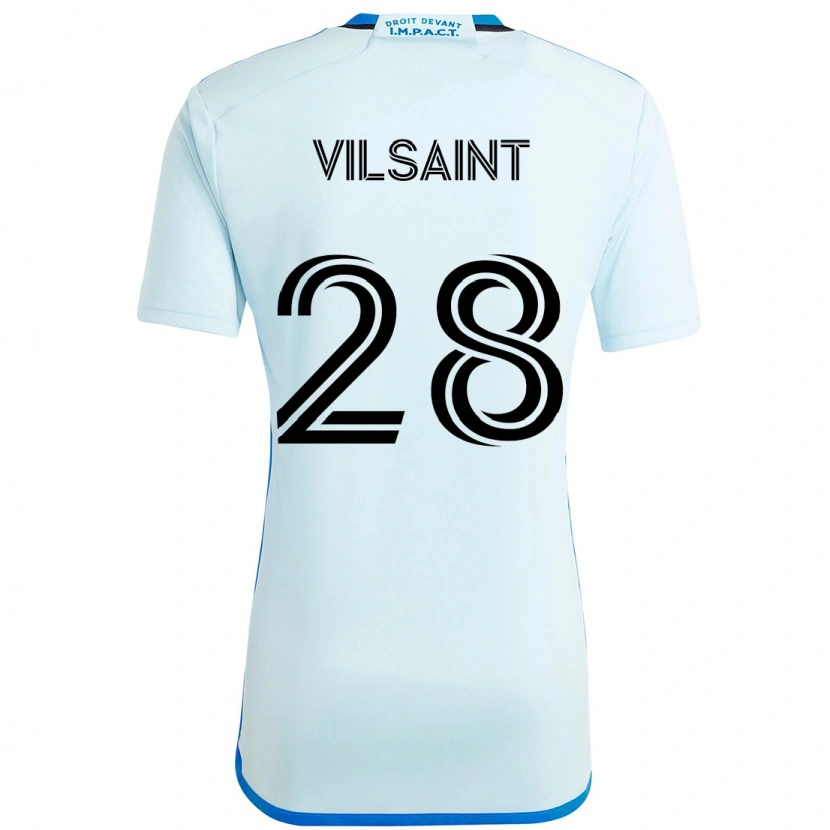 DanxenレディースJules-Anthony Vilsaint#28スカイブルー ダークブルーアウェイシャツ2025/26ジャージーユニフォーム