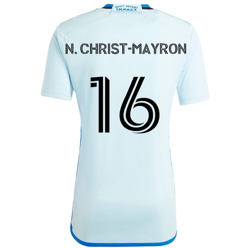 DanxenレディースBrou Aya N\'Ta Christ-Mayron#16スカイブルー ダークブルーアウェイシャツ2025/26ジャージーユニフォーム