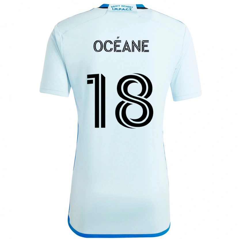 DanxenレディースBlouin Océane#18スカイブルー ダークブルーアウェイシャツ2025/26ジャージーユニフォーム