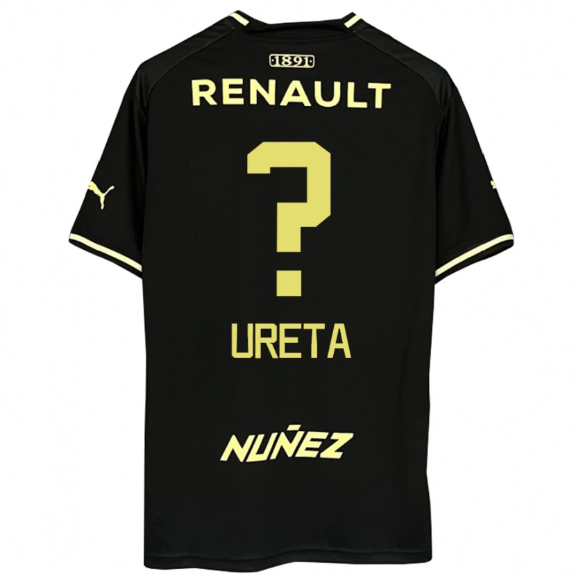 DanxenレディースMateo Ureta#0ブラック イエローアウェイシャツ2025/26ジャージーユニフォーム