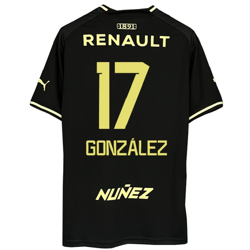 Danxenレディースルシアノ・ゴンサレス#17ブラック イエローアウェイシャツ2025/26ジャージーユニフォーム