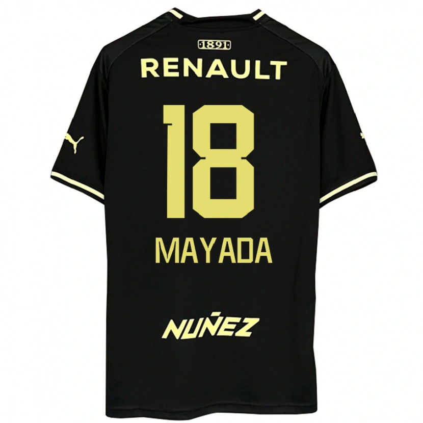 Danxenレディースカミーロ・マジャダ#18ブラック イエローアウェイシャツ2025/26ジャージーユニフォーム
