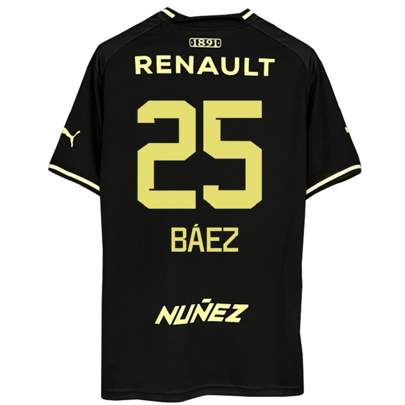 Danxenレディースハイメ・バエス#25ブラック イエローアウェイシャツ2025/26ジャージーユニフォーム