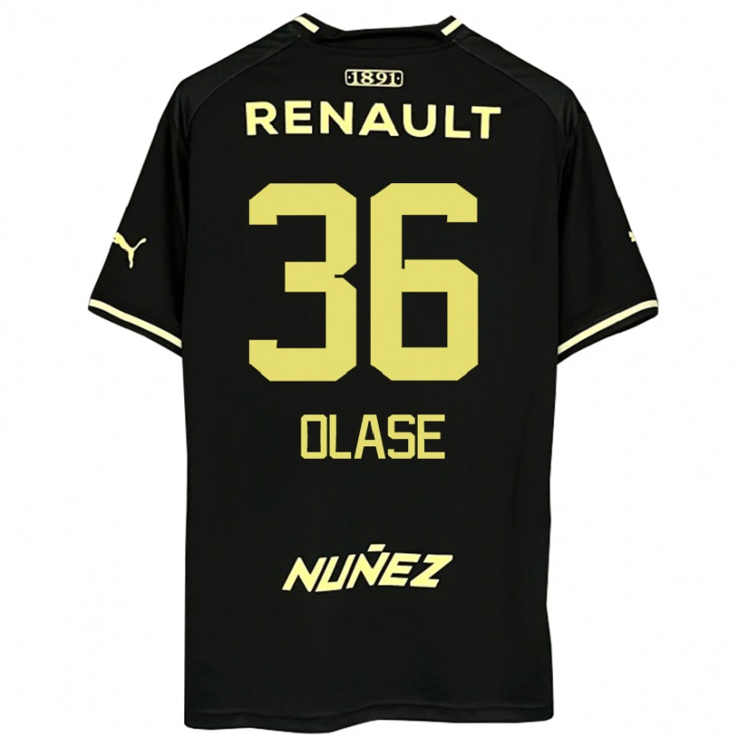 DanxenレディースTomás Olase#36ブラック イエローアウェイシャツ2025/26ジャージーユニフォーム