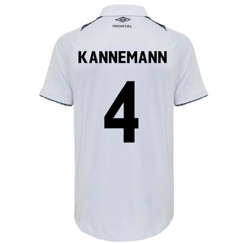 Danxenレディースワルテル・カンネマン#4ホワイト ブルーアウェイシャツ2025/26ジャージーユニフォーム