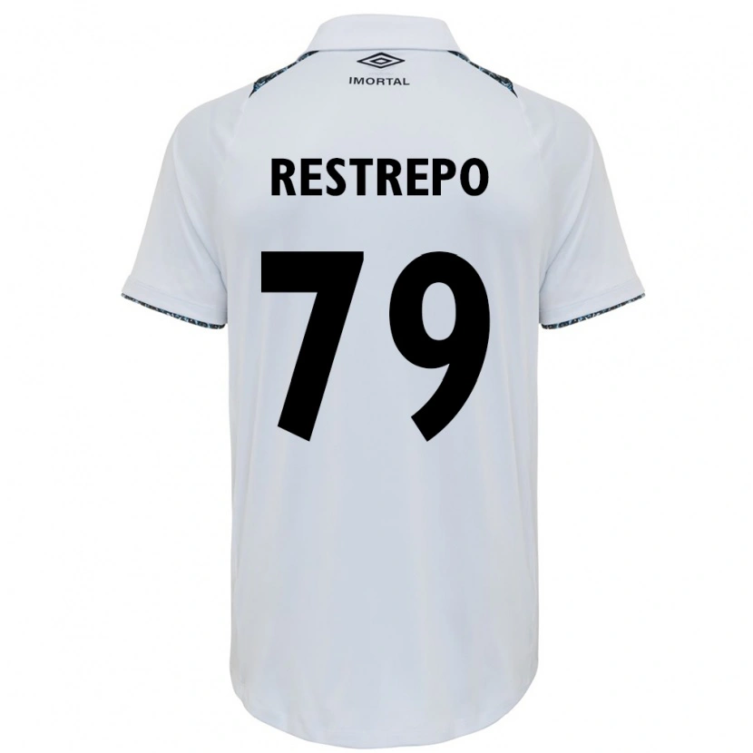 DanxenレディースKelly Restrepo#79ホワイト ブルーアウェイシャツ2025/26ジャージーユニフォーム