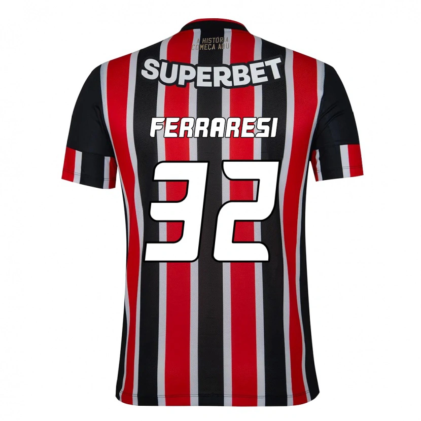 Danxenレディースナウエル・フェラーレシ#32ブラック レッドアウェイシャツ2025/26ジャージーユニフォーム