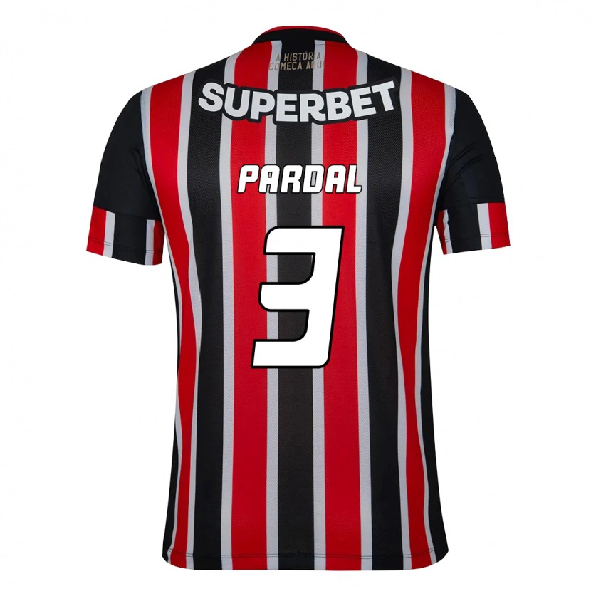 DanxenレディースPardal#3ブラック レッドアウェイシャツ2025/26ジャージーユニフォーム