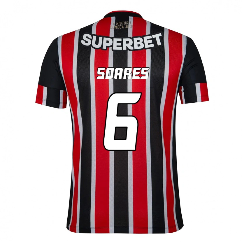 DanxenレディースJéssica Soares#6ブラック レッドアウェイシャツ2025/26ジャージーユニフォーム