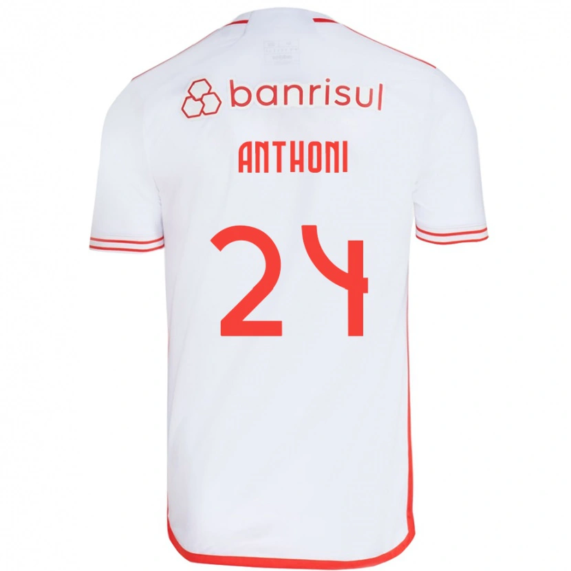 DanxenレディースAnthoni#24ホワイト レッドアウェイシャツ2025/26ジャージーユニフォーム