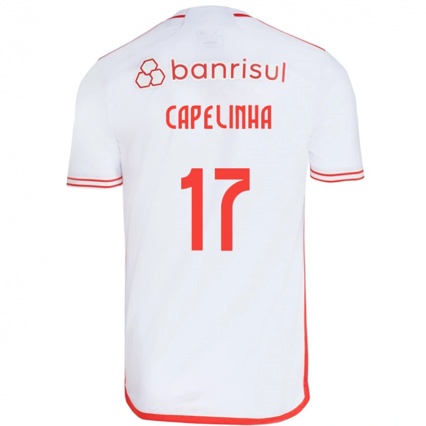 DanxenレディースCapelinha#17ホワイト レッドアウェイシャツ2025/26ジャージーユニフォーム