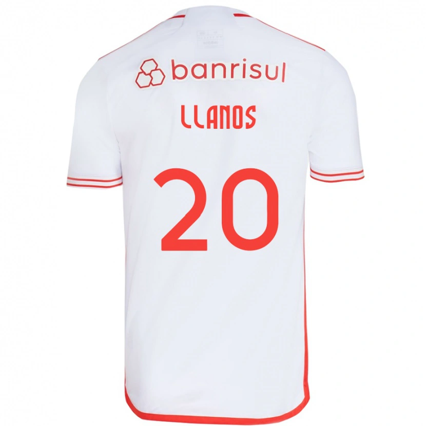 DanxenレディースPati Llanos#20ホワイト レッドアウェイシャツ2025/26ジャージーユニフォーム