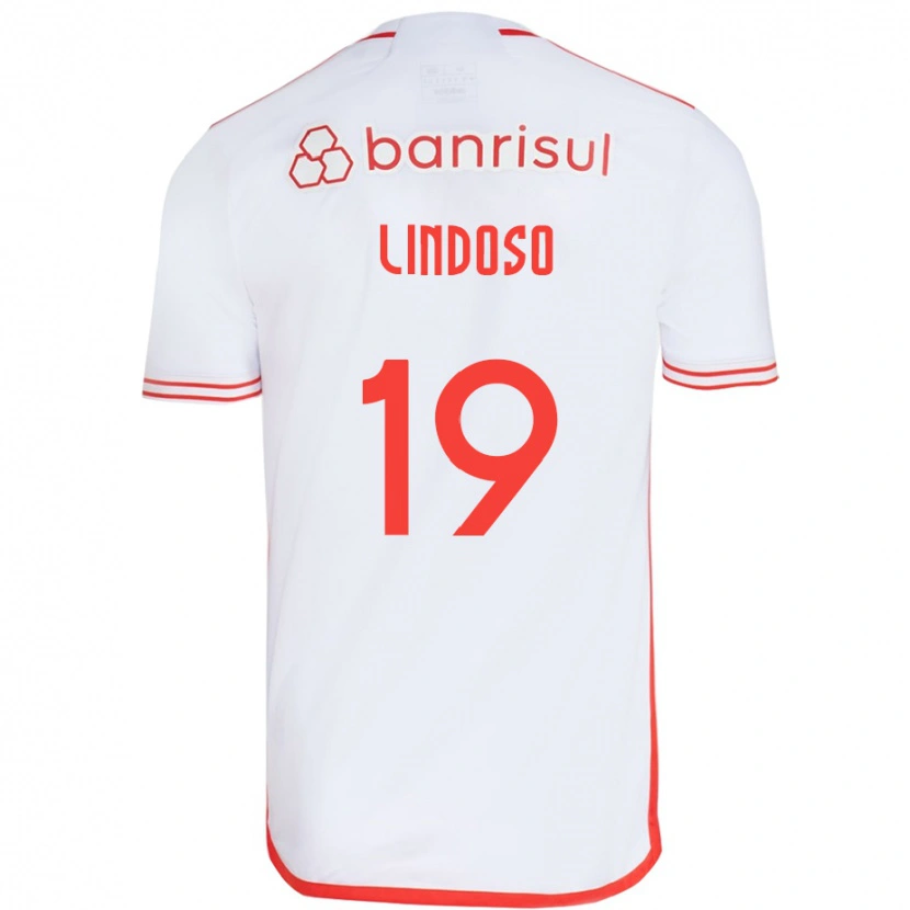 DanxenレディースRodrigo Lindoso#19ホワイト レッドアウェイシャツ2025/26ジャージーユニフォーム
