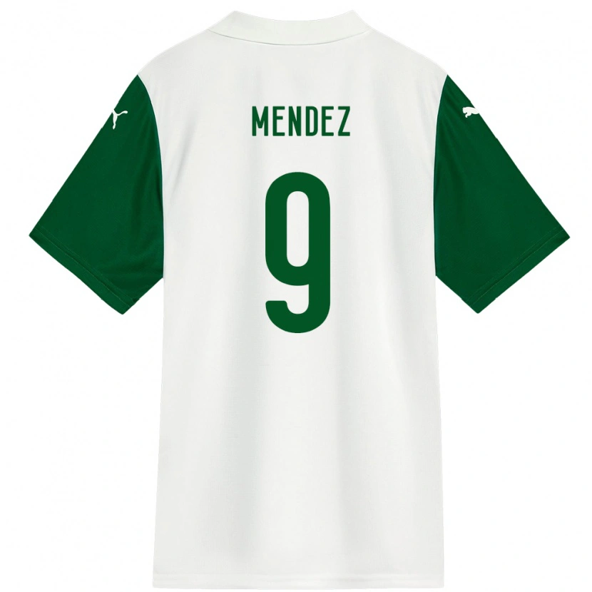 DanxenレディースCesar Mendez#9ホワイト グリーンアウェイシャツ2025/26ジャージーユニフォーム