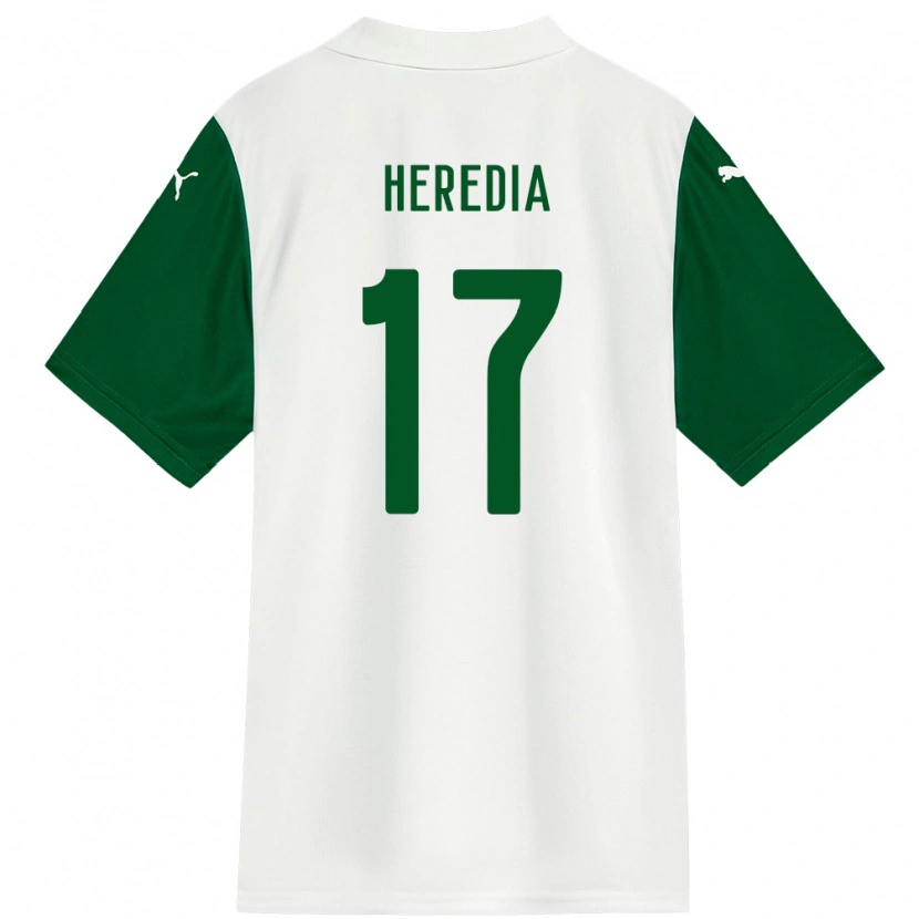 DanxenレディースJesus Heredia#17ホワイト グリーンアウェイシャツ2025/26ジャージーユニフォーム