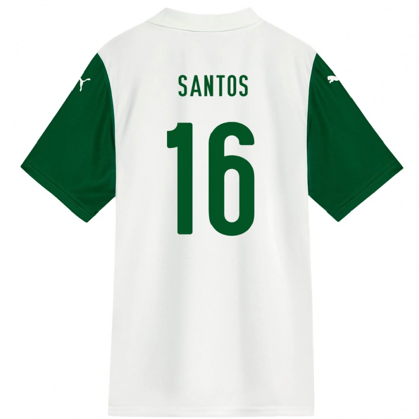 DanxenレディースGaby Santos#16ホワイト グリーンアウェイシャツ2025/26ジャージーユニフォーム