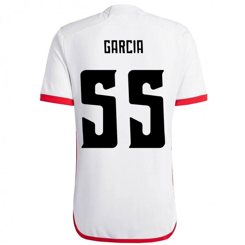 DanxenレディースCaio Garcia#55ホワイト レッドアウェイシャツ2025/26ジャージーユニフォーム