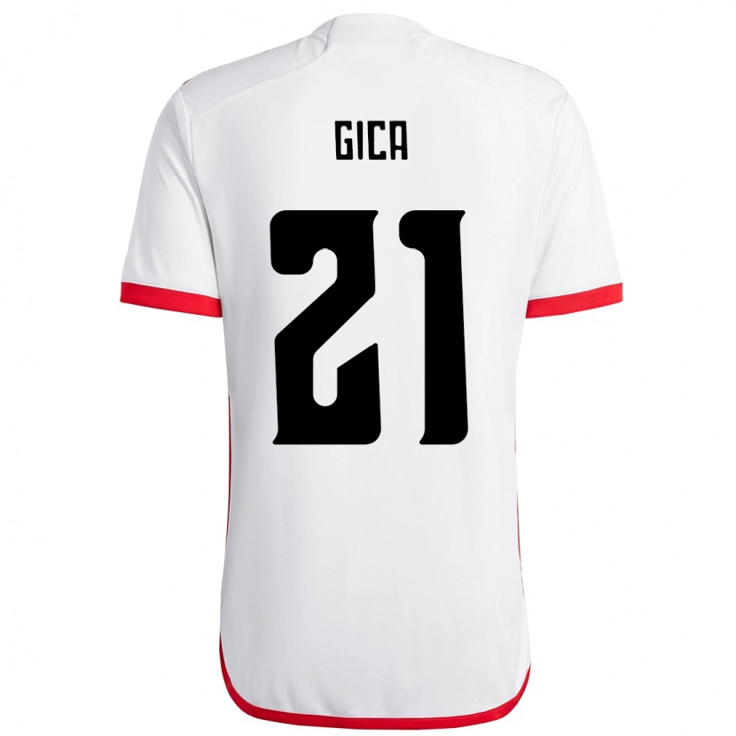 DanxenレディースGica#21ホワイト レッドアウェイシャツ2025/26ジャージーユニフォーム